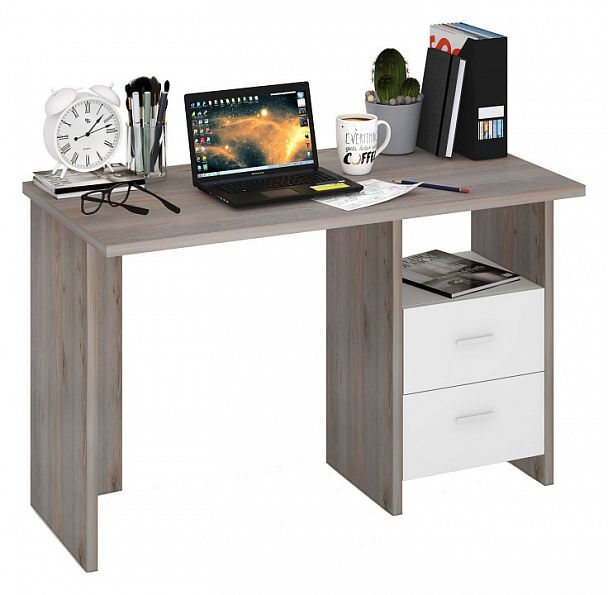 Стол письменный Домино Лайт СКЛ-Прям120 Белый/Нельсон - Вид 2