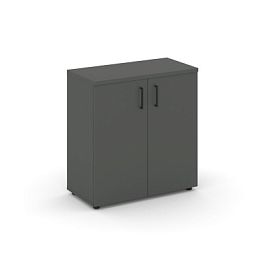 Стайл Проджект Шкаф низкий широкий SN.STS-301 Антрацит/Черный Ручки 796*400*833 - Фото предпросмотра