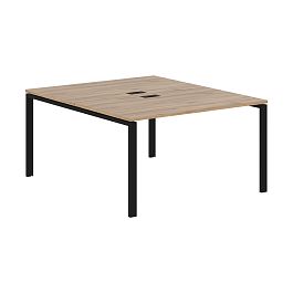 Стол 2-х местный EUWST 1316 Дуб Денвер светлый/Черный 1360х1606х750 EDIS - Фото предпросмотра