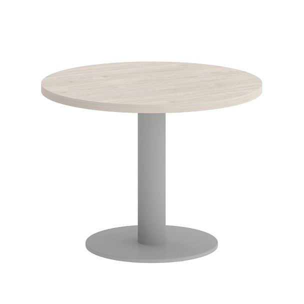 Home Office Стол журнальный круглый VR.SP-5-60.1G Денвер светлый/Серый металл 600*600*453 - Вид 1