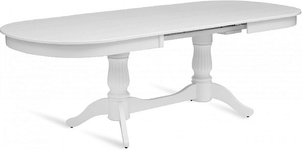 Стол деревянный раздвижной Кайнс 160(200,240)х100х76 Белый - Вид 6