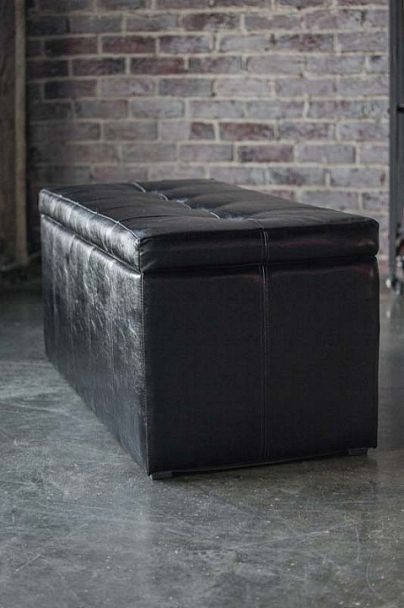 Банкетка-сундук Лонг черная - Вид 5