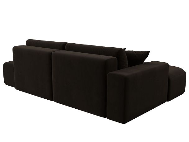 Диван угловой Лига-036 Модерн левый угол Микровельвет коричневый - Вид 5