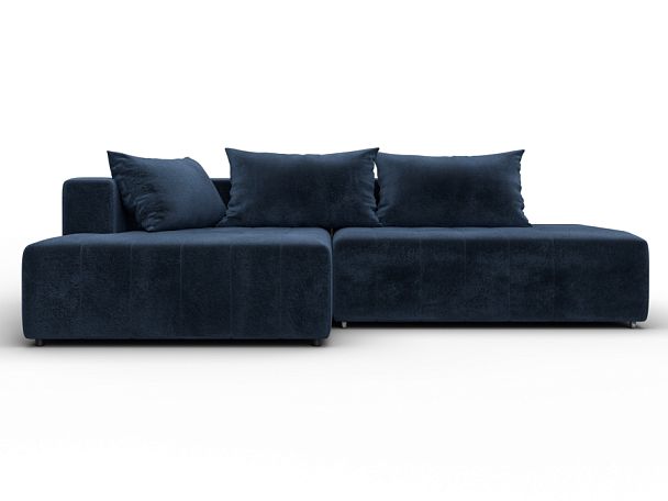 Диван угловой Лига-103 НПБ угол левый Велюр синий - Вид 2