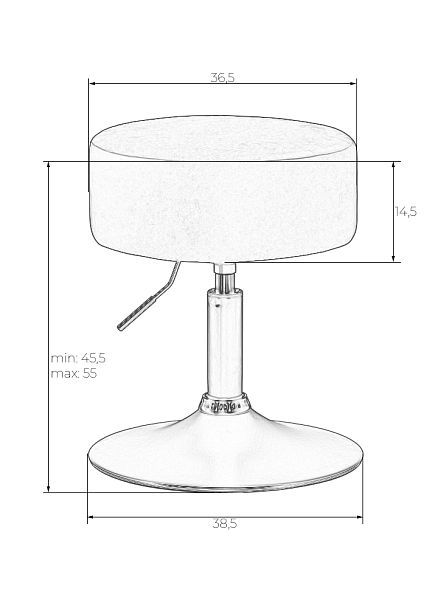 Пуф DOBRIN DANNY BLACK (белый букле (13)) - Вид 4