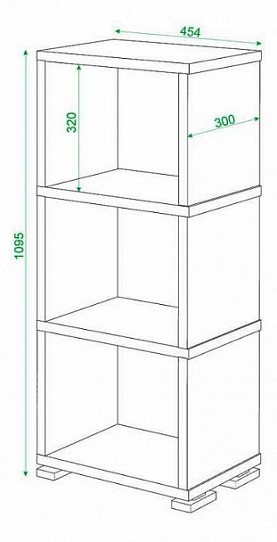 Стеллаж Домино СБ-15/3 Венге - Вид 3