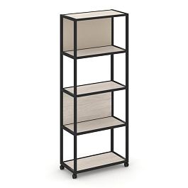 Shelf Mobile Стеллаж 5 уровней 1 секция VR.LT-STK-503.10 Денвер Светлый/Металл Черный/W-04 1000*400*2000 - Фото предпросмотра