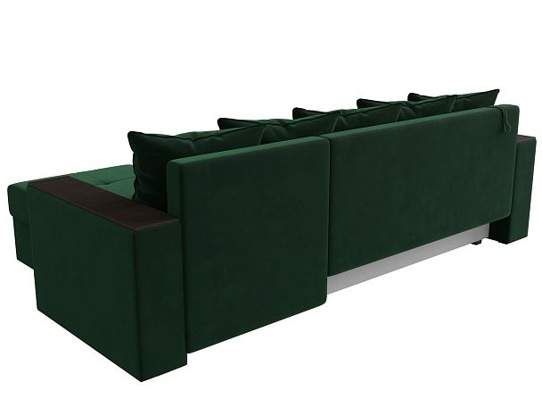 Диван угловой Дубай Лайт угол правый (полностью велюр зеленый) - Вид 6