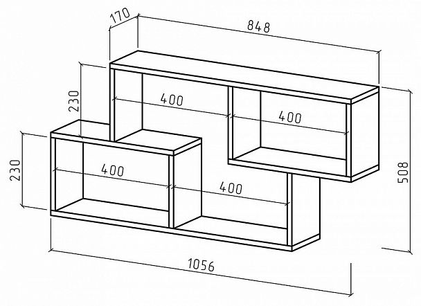 Полка навесная Лайт-12 - Вид 2