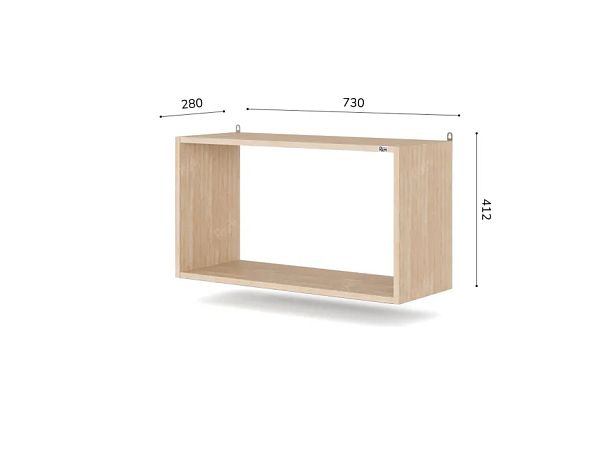 ЛАЙТ / LIGHT RLG064 Настенная полка 73x28x41,2 Дуб Сонома - Вид 5