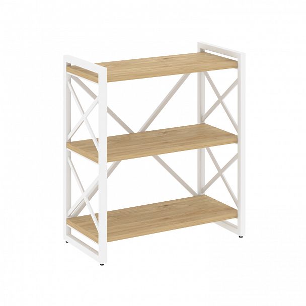 Стеллаж на опорах "Loft" VR.L-MST.O-3.8 тиквуд светлый/белый - Вид 1