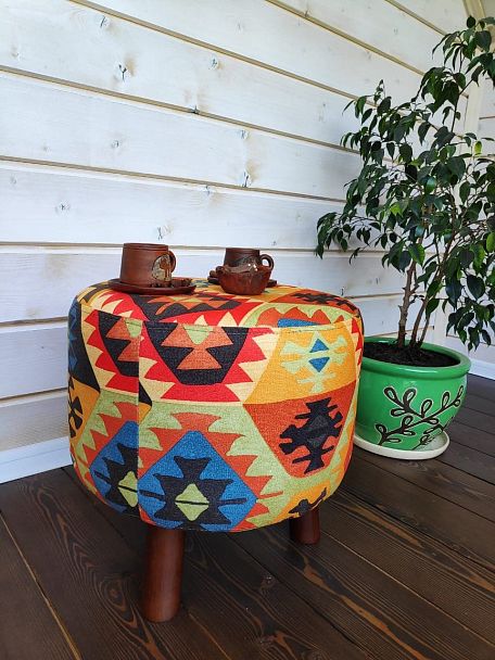 Пуф круглый цветной - Вид 1