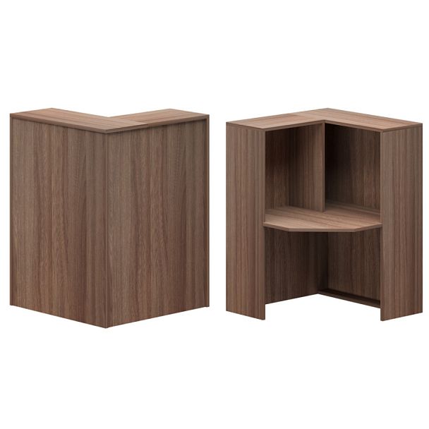 Стойка угловая левая А-555 Темный шимо 900x900x1220 Ресепшн - Вид 1