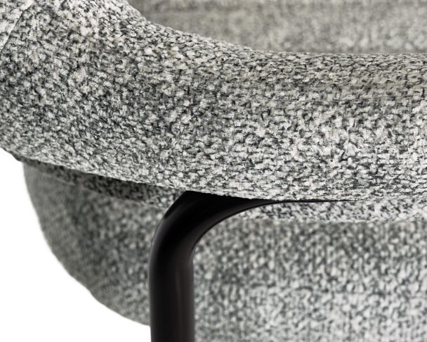 Стул барный DOBRIN CHARLY BLACK (светло-серый твид (LEO04)) - Вид 8