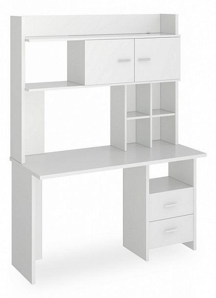 Стол компьютерный Нельсон Lite СКЛ-Прям130+НКЛХ-130 Белый - Вид 1