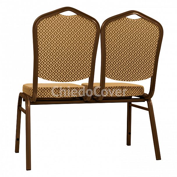 Секция стульев Хит - коричневый, ромб коричневый - Вид 3