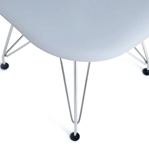 Стул Синди Айрон Чаир Имс/Cindy Iron Chair Eames (мод.002)/1 шт. в упаковке, металл, пластик, серый - Вид 6