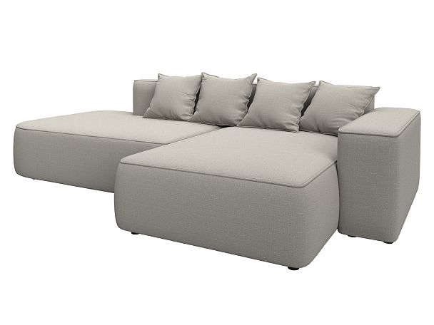 Диван угловой Лига-065 угол правый Рогожка бежевый - Вид 2