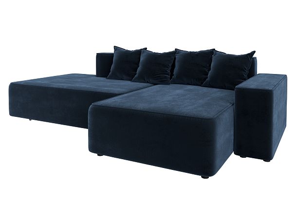 Диван угловой Лига-079 угол правый Велюр синий - Вид 2