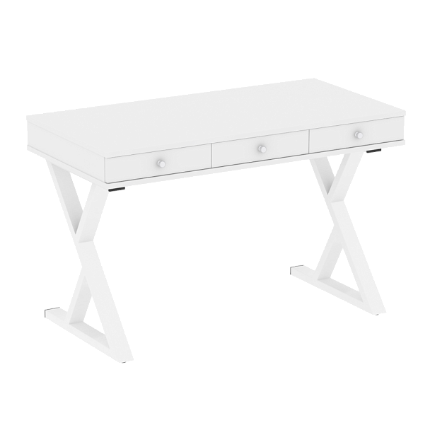 Home Office Стол письменный VR.SP-1-118.M Белый бриллиант/Белый металл 1180*600*750 - Вид 1