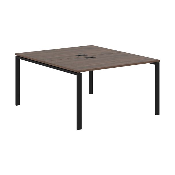 Стол 2-х местный EUWST 1316 Дуб Денвер тёмный/Черный 1360х1606х750 EDIS - Вид 1