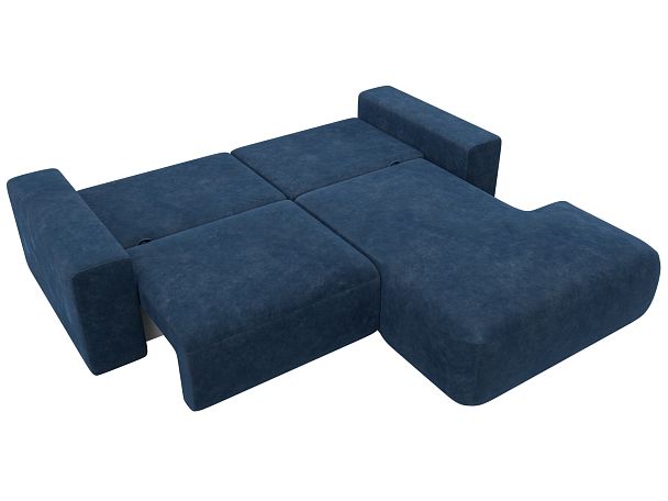 Диван угловой Лига-036 НПБ Классик правый угол Велюр синий - Вид 9