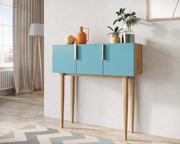 Консоль с тремя дверками Line LN15/GR1/blue - Вид 3