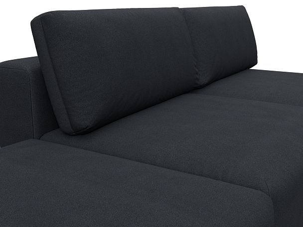 Диван угловой модульный с пуфом Лига-060 НПБ угол универсальный Искусственная замша серый - Вид 4