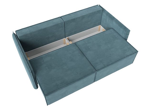 Диван прямой Либерти (полностью велюр бирюзовый) - Вид 8