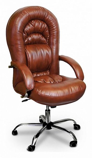 Кресло компьютерное Шарман КВ-11-131112 коричневое - Вид 1