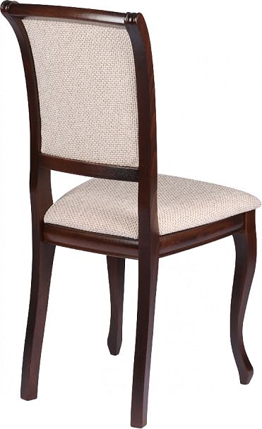 Стул деревянный с мягким сиденьем Арктос Темный орех/Кремовая рогожка - Вид 4