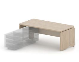 АККОРД/ACCORD RACR002-18x9 Стол левый под тумбу 1800х900х750 Сосна Аланд/Серый камень - Фото предпросмотра