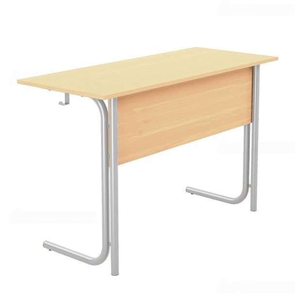 Стол ученический 100В, 2-местный на круглой трубе (м/к Коричневый, Серый, Черный), гр.5 - Вид 2