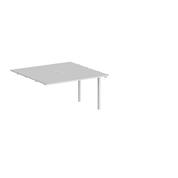 Секция  раб. станции Sigma 2800х1438х750 / профиль: 40х40 белый; столешница: белый - Вид 1