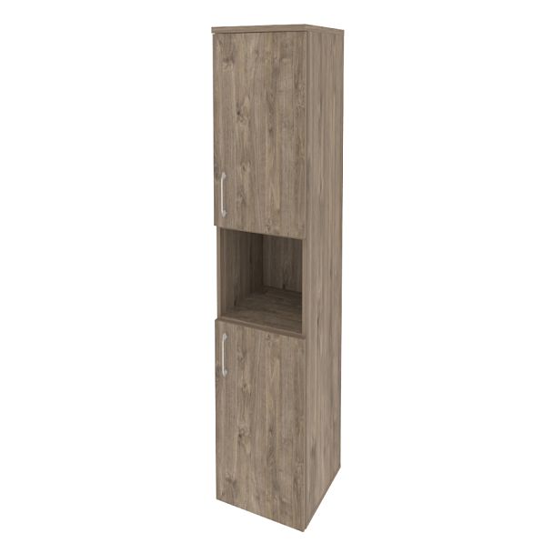 Onix Шкаф высокий узкий правый O.SU-1.5 (R) Тиквуд темный 400*420*1977 - Вид 1