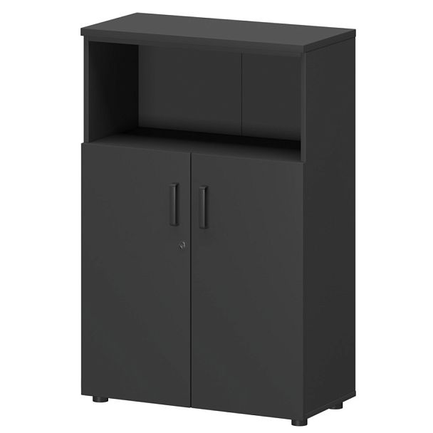 Шкаф СМШ-38Д2 Графит 792x380x1215 Смарт - Вид 1