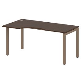 Metal System Quattro Стол криволинейный левый на П-образном м/к 50БП.СА-1 (L) Венге/Мокко металл 1600*900*750 - Фото предпросмотра
