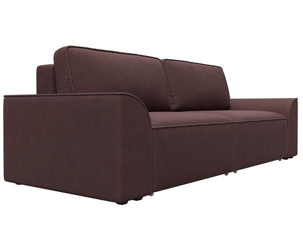 Диван прямой Лига-048 НПБ Замша бордовый - Вид 3