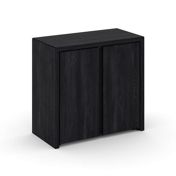 Корнер Шкаф низкий широкий COR.ST-3.1 Каштан Тоскана/Черный 900*450*845 - Вид 1
