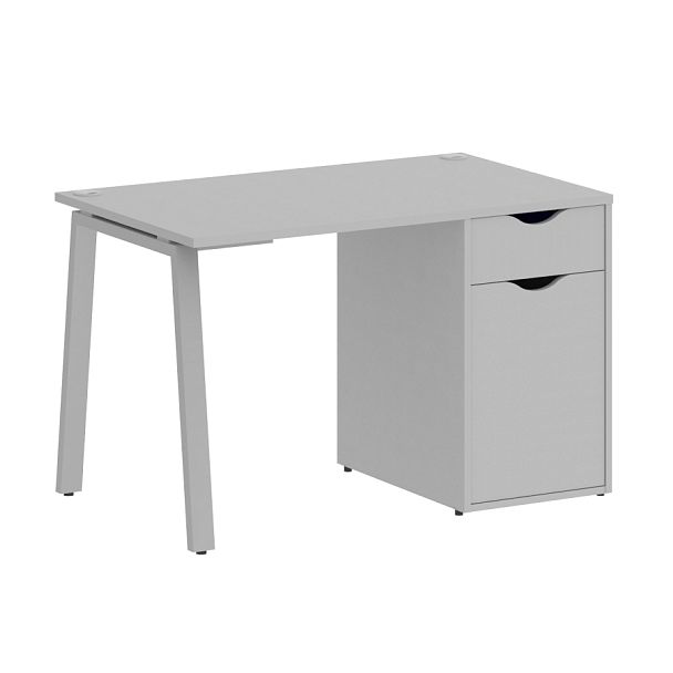 Home Office Стол письменный VR.SP-3-118.1.A Серый/Серый металл 1180*720*750 - Вид 1