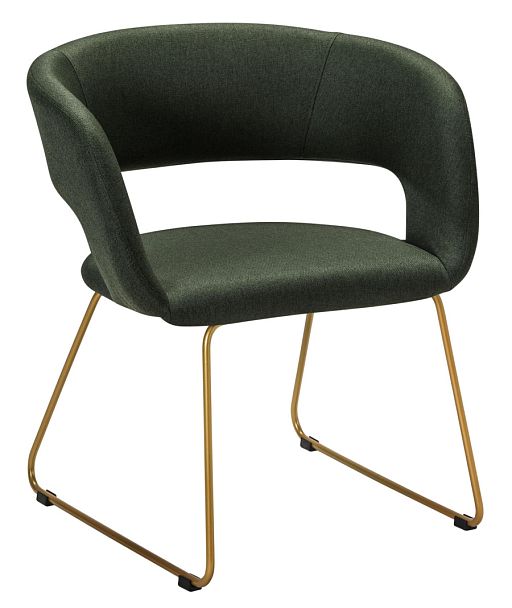 Кресло Hugs тёмно-зеленый/Линк золото - Вид 1