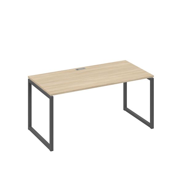 Стол письменный на металлокаркасе QUATTRO A4 А4 Б4 025 БП дуб скандинавский / металлокаркас антрацит - Вид 1