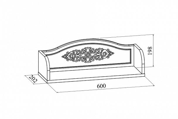 Полка навесная Ассоль АС-48 - Вид 4
