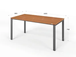 UNITY РМС8-16 ВИШНЯ Стол на металлокаркасе прямой 1600х800х750 - Фото предпросмотра