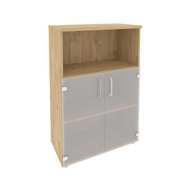 Onix Шкаф средний широкий O.ST-2.2 Тиквуд светлый 800*420*1207 - Вид 1