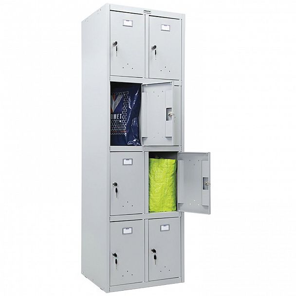 Шкаф металлический для сумок ПРАКТИК "LS-24" восьмисекционный, 1830х575х500 мм, 33 кг, разборный - Вид 3