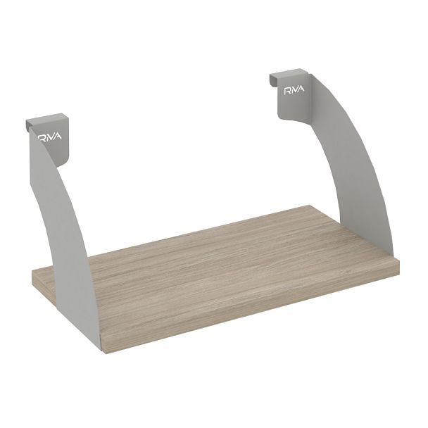 Навесные полки. Кронштейны+ЛДСП полка 400мм MAN-41-4 Дуб аттик/Серый металл 400*220*200 - Вид 1