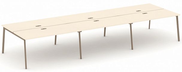 Рабочая станция на 6 мест "ESTETICA" ES.D.RS-6.4-LP Сатин - Вид 1