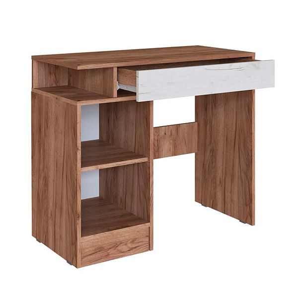 Спальня Вегас Стол косметический дуб крафт табачный/дуб крафт белый - Вид 2