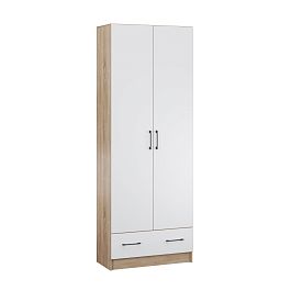 Прихожая Денвер шкаф 2х-ств. дуб сонома/белый - Фото предпросмотра